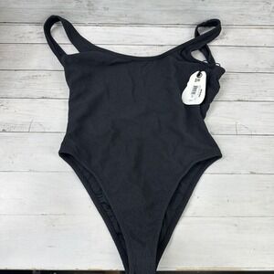 Prana Lahari Scrunch one piece Swim Women's Medium Black NWT
